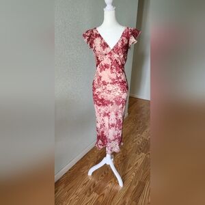Floral Pink Women's Dress